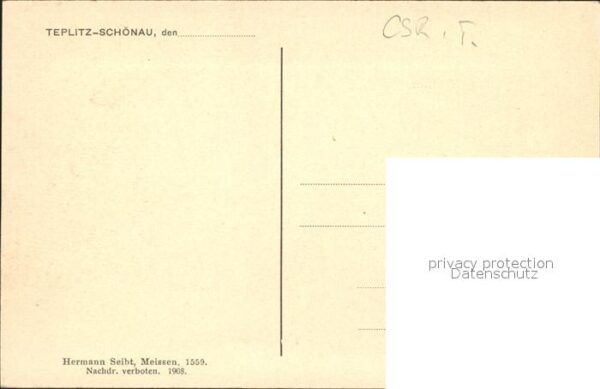 Teplitz-Schoenau Teplice Schlossplatz Pferdekutsche – Bild 2