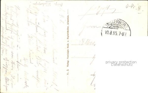Hohenstein Ostpreussen Nach Schlacht Ruine – Bild 2