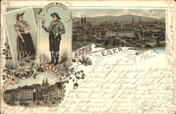 Eger Cheb Tschechien Marktplatz Tracht