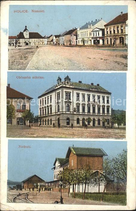 Holice Cechach Marktplatz Nadrazi Obcanska zalozna