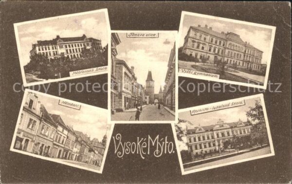 Vysoke Myto Vyssi Gymnasium Rolnicko lukarska skola Marktplatz