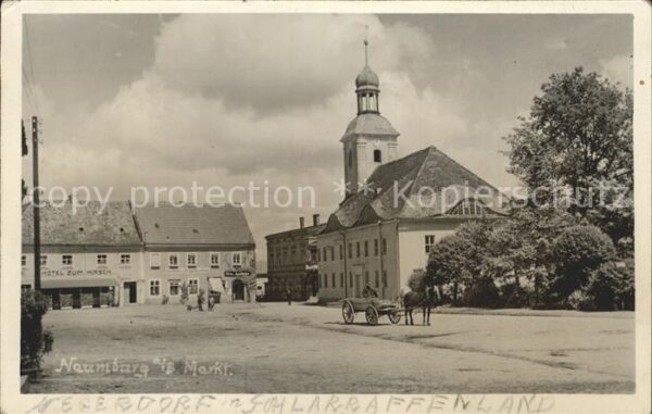 Naumburg Queis Nowogrodziec Stadtplatz Kirche Pferdekutsche