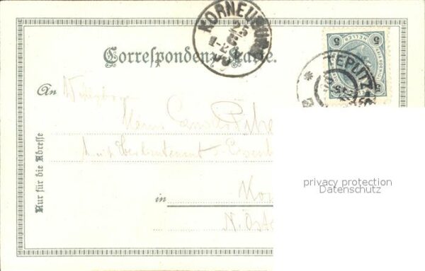 Teplitz-Schoenau Teplice Kaiser Franz Joseph Warte Kuenstlerkarte – Bild 2