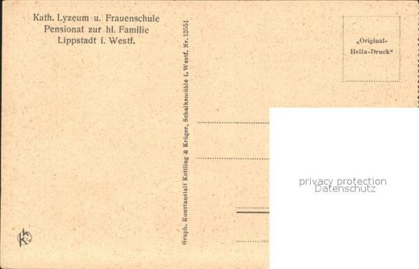 Lippstadt Katholisches Lyzeum Frauenschule Nadelarbeitszimmer – Bild 2