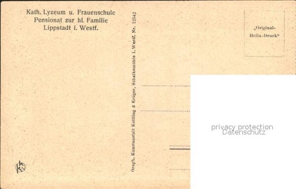 Lippstadt Katholische Lyzeum Frauenschule Zeichensaal – Bild 2