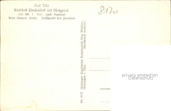 Bad Toelz Gasthof Lindenhof Metzgerei – Bild 2