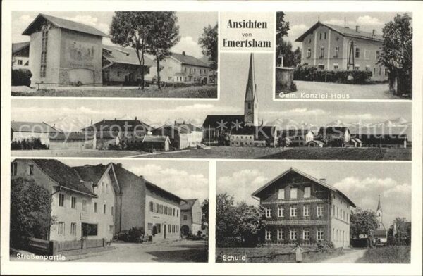 Emertsham Schule Kanzlei- Haus Strassenpartie