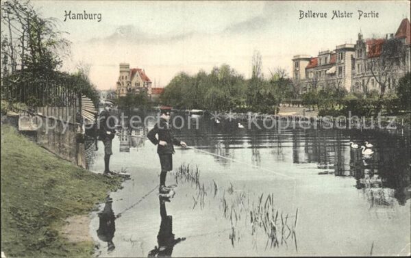 Hamburg Bellevue Alster Partie
