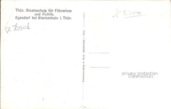 Blankenhain Thueringen Egendorf Thueringer Staatsschule fuer Fuehrerturm und Pol – Bild 2