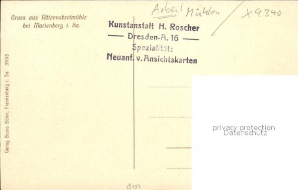 Marienberg Erzgebirge Baumstaemme Pferde Arbeiter – Bild 2