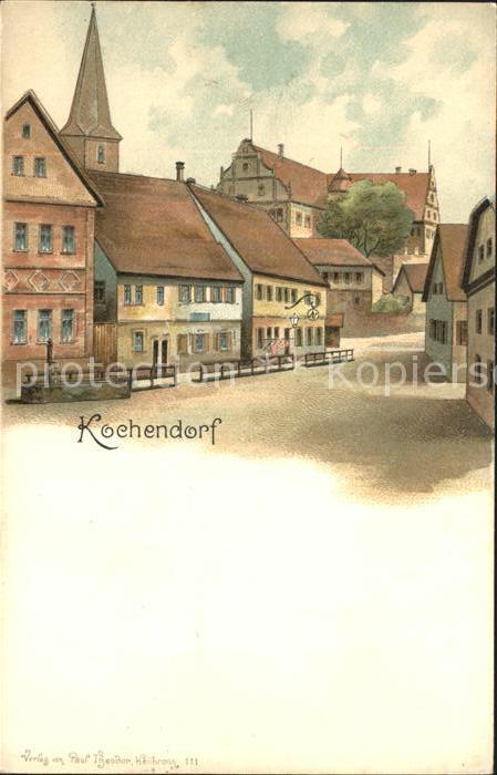 Kochendorf Brunnen Kirche Stadt