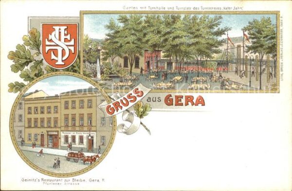 Gera Garten Turnhalle Geinitz´s Restaurant zur Bleibe