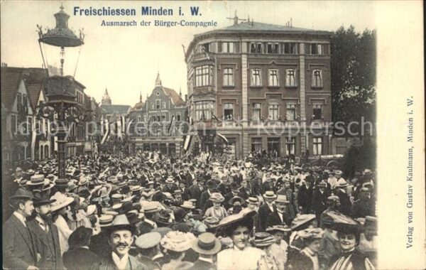 Minden Westfalen Ausmarsch der Buerger Compagnie