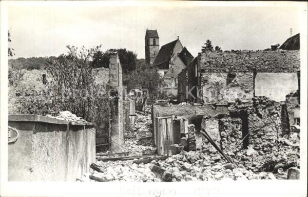 Haltingen Kriegszerstoerung nach Bombenangriff