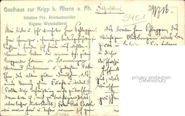 Oberlahnstein Gasthaus zur Kripp Koenigsstuhl – Bild 2