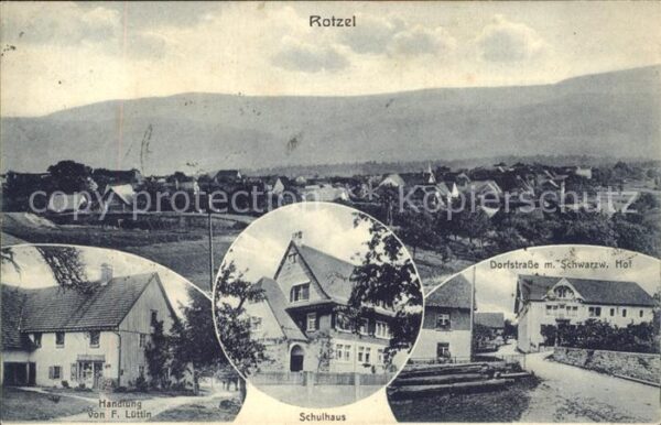 Rotzel Dorfstrasse Schulhaus Handlung von Luettin