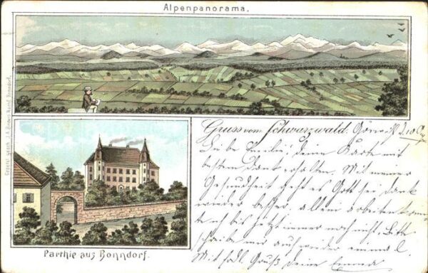 Bonndorf Schwarzwald Alpenpanorama Schloss