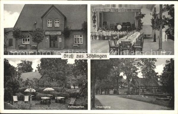 Soehlingen Gasthof Zur Linde Kaffeegarten Ortseingang Saal