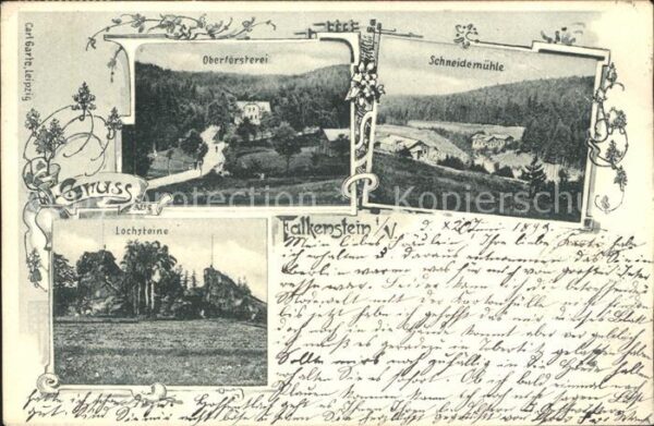 Falkenstein Vogtland Lochsteine Oberfoersterei Schneidemuehle