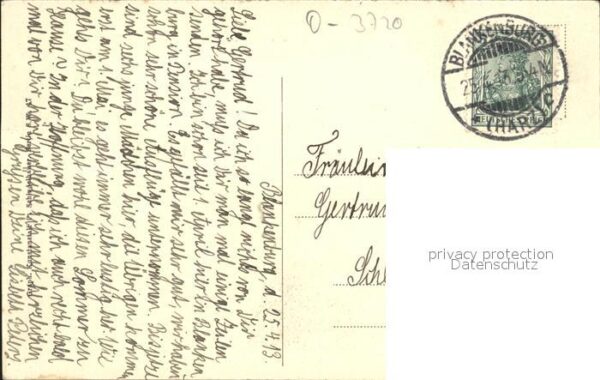 Blankenburg Harz Toechterpensionat Frau Elisabeth Gabbe – Bild 2