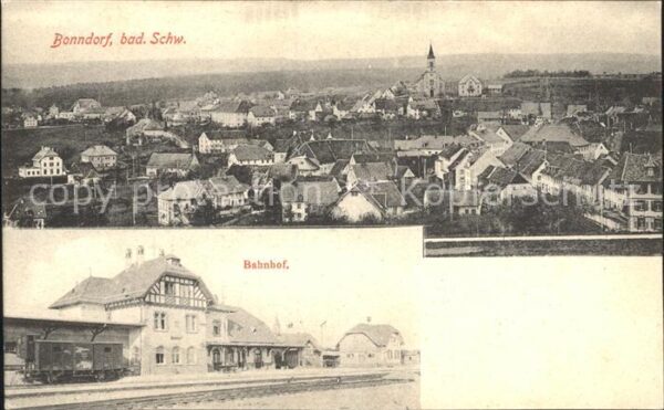 Bonndorf Schwarzwald Bahnhof Stadtansicht