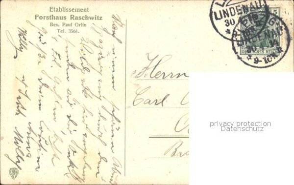 Lindenau Leipzig Etablissement Forsthaus Raschwitz – Bild 2