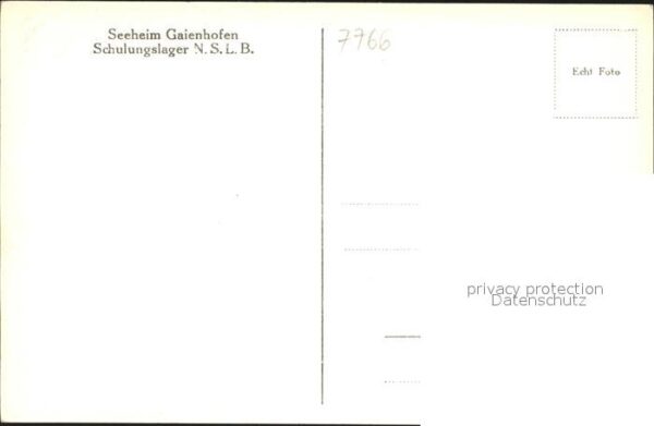 Gaienhofen Seeheim Schulungslager N. S. L. B. – Bild 2
