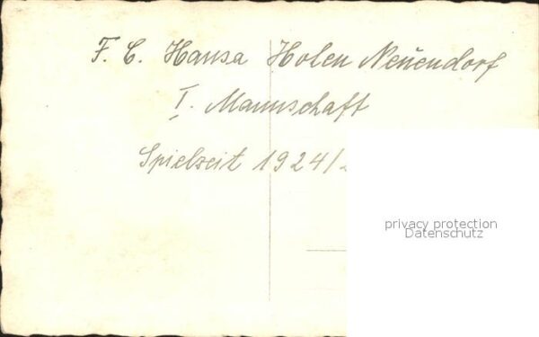 Hohen Neuendorf FC Hansa Hohen I Mannschaft 1924 – Bild 2