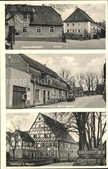 Oberickelsheim Schule Gemischtwaren Markert Gasthaus zum Rappen
