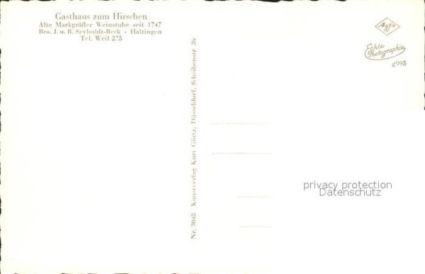 Haltingen Gasthaus zum Hirschen – Bild 2