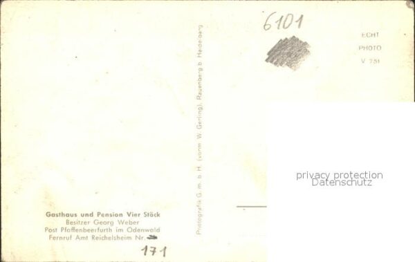 Reichelsheim Odenwald Gasthaus Pension Vier Stoeck – Bild 2