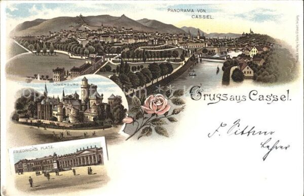 Kassel Loewenburg Friedrichs- Platz Panorama