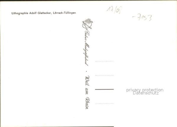 Loerrach Lithographie Adolf Glattacker – Bild 2