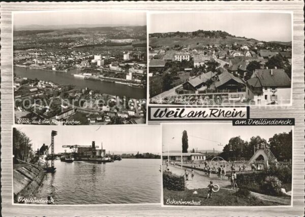 Weil Rhein Schwimmbad Dreilaendereck Rheinhafen