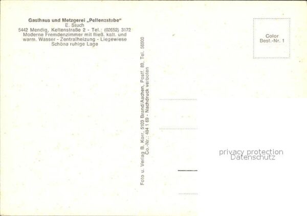 Mendig Eifel Gasthaus Metzgerei Pellenzstube Kirche – Bild 2