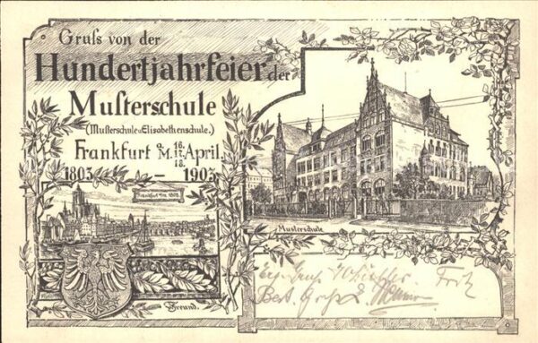 Frankfurt Main Hundertjahrfeier der Musterschule