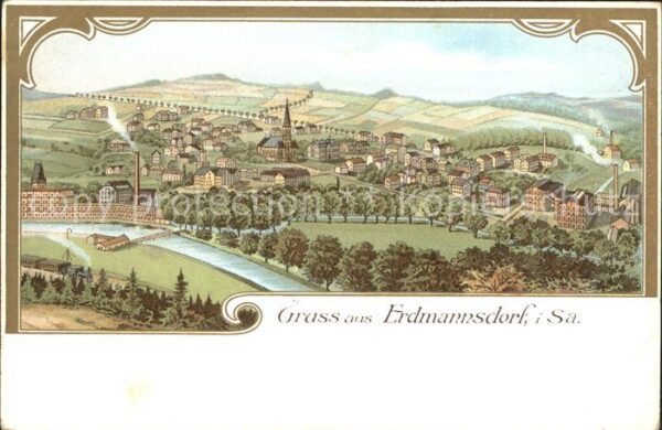 Erdmannsdorf Augustusburg Stadtansicht