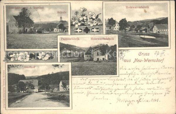 Caemmerswalde Neu Wernsdorf Gasthof Holzwarenfabrik Schule