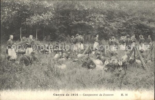 Frankreich WK1 campement de Zouaves
