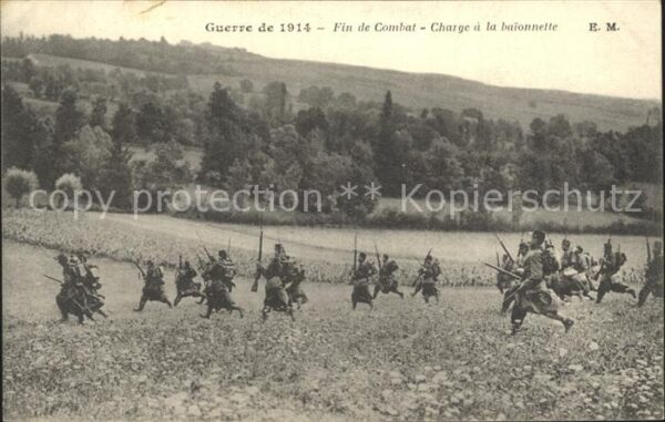 Frankreich WK1 Guerre de 1914 fin de combat charge a la bajonnette