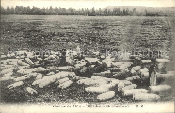 Frankreich WK1 bomben Obus allemands abandonnes