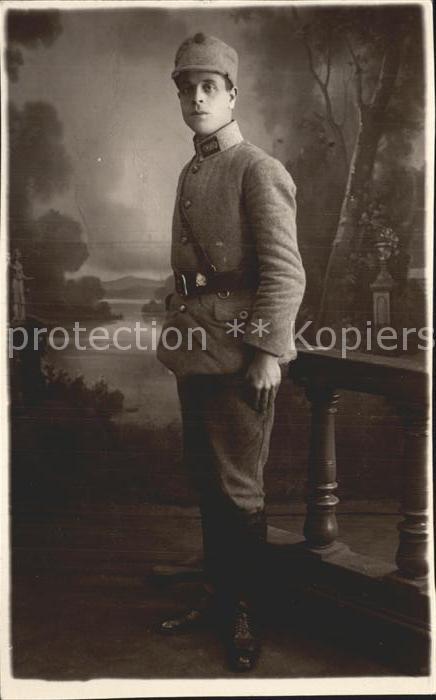 Frankreich WK1 Portrait Franzoesischer soldat