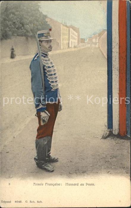 Frankreich WK1 Hussard au Poste