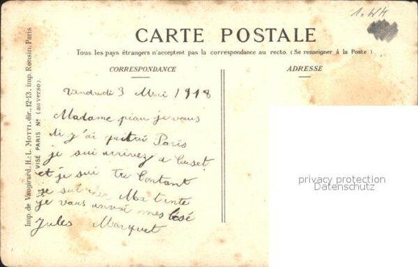 Frankreich WK1 guerre 1914-1915 Les Tranchees Premiers terrassements – Bild 2
