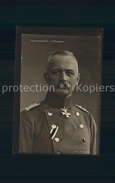 Militaria Generaele Stab Deutschland generalstabchef von Falkenhayn Orden WK 1