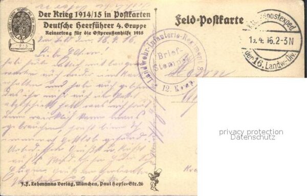 Militaria Generaele Stab Deutschland General Karl Litzman Orden WK 1 Quidenus – Bild 2