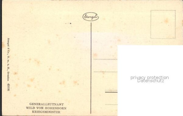 Militaria Generaele Stab Deutschland Kriegsminister Generalleutnant wild von Hoh – Bild 2