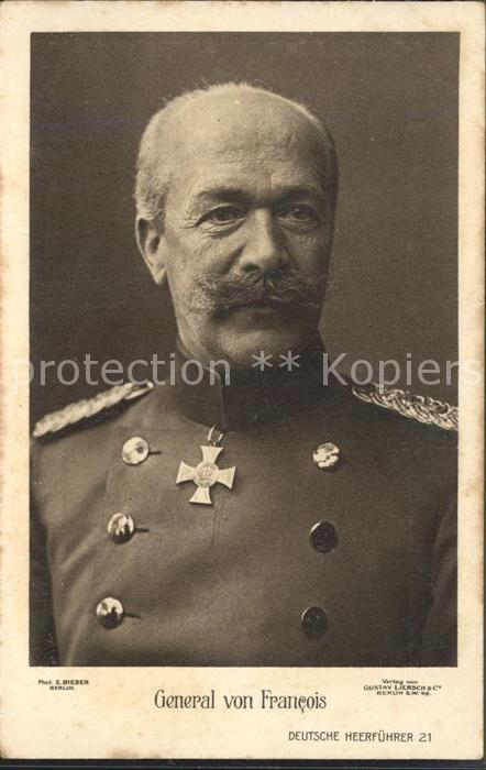 Militaria Generaele Stab Deutschland General von Francois Orden WK 1
