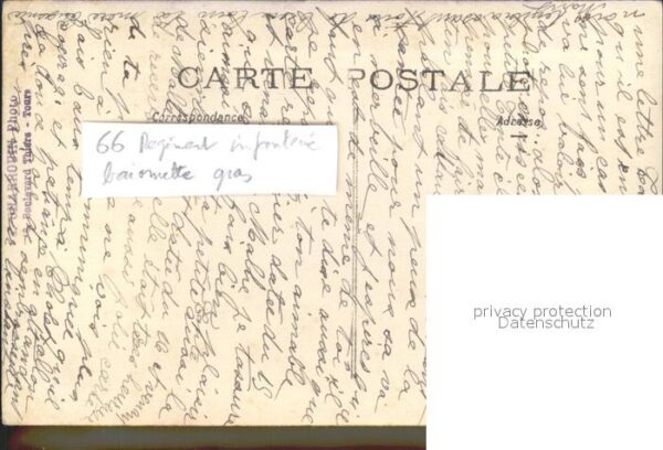 Frankreich WK1 infanterie regiment 66 bajonnette portrait – Bild 2