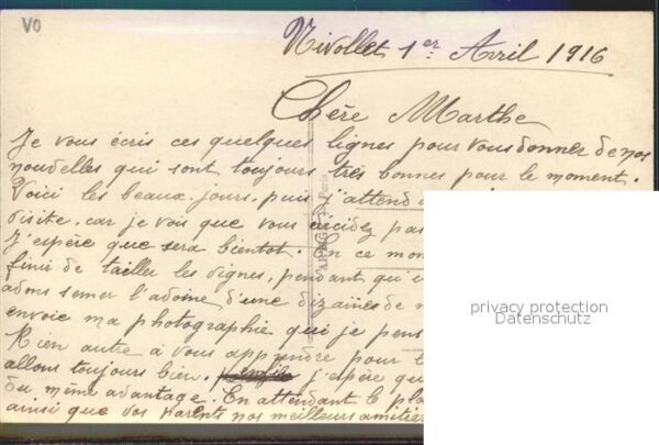 Verlag AHR Vise Paris Nr. 2288/2 Amitie Poesie WK 1 – Bild 2